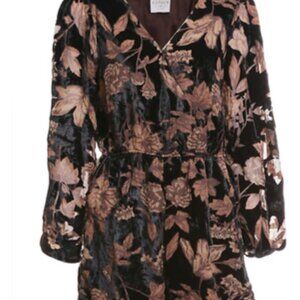 Hayden Floral Velvet Romper NWT